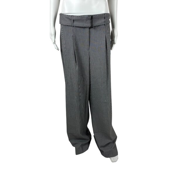 House of Harlow 1960 Matching Set Womens 10 Houndstooth Black Crop Top Wide Leg - Picture 5 of 11